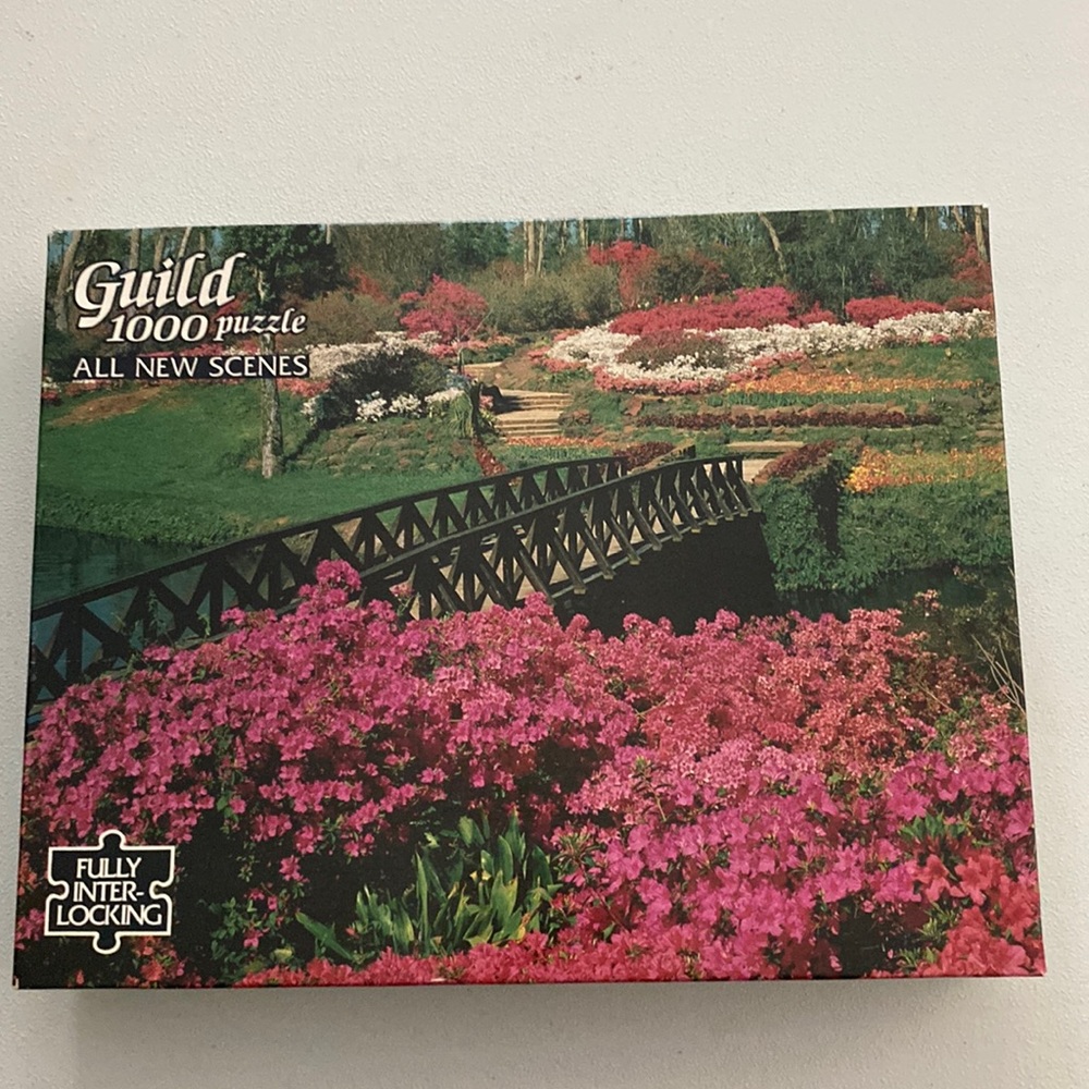 Golden Guild 1000pc puzzle Bellingrath gardens Alabama vintage 80’s park SEALED